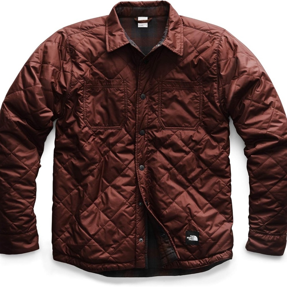 THE NORTH FACE Fort Point Insulated Reversible Flannel Sequoia Red Mens Small - Picture 4 of 15